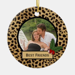 Best Friends Leopard Print Weihnachtsschmuck