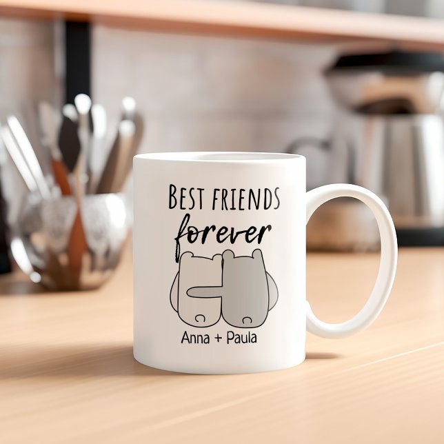 Best Friends Name Friendship Kaffeetasse (Von Creator hochgeladen)