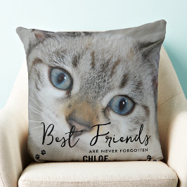 Best Friends Noch nie vergessen Cat Memorial Foto Kissen