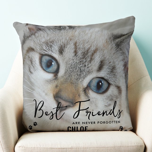 Best Friends Noch nie vergessen Cat Memorial Foto Kissen (Von Creator hochgeladen)