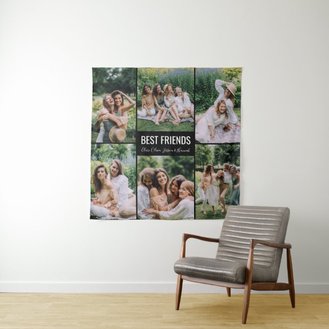 Best Friends Personalisiert Foto Tapestry Wandteppich (Beispiel)