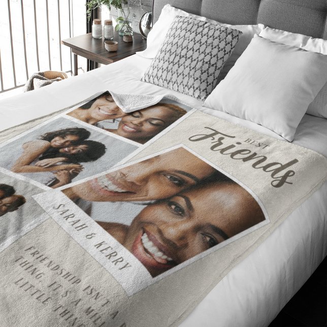 Best Friends Photo Collage Fleece Blanket (Von Creator hochgeladen)