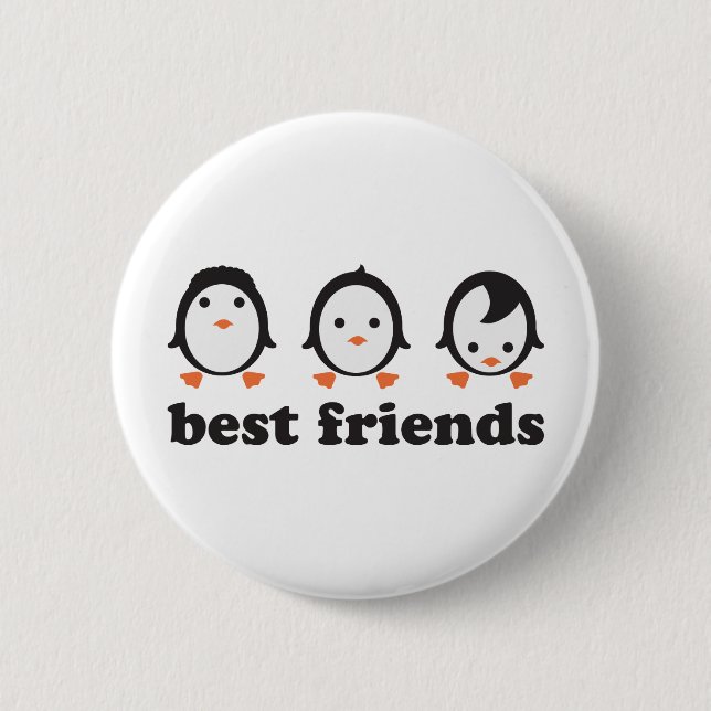 best friends - Pinguine Button (Vorderseite)