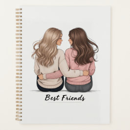 Best Friends Planner – Personalized Back‑View Girl Planer