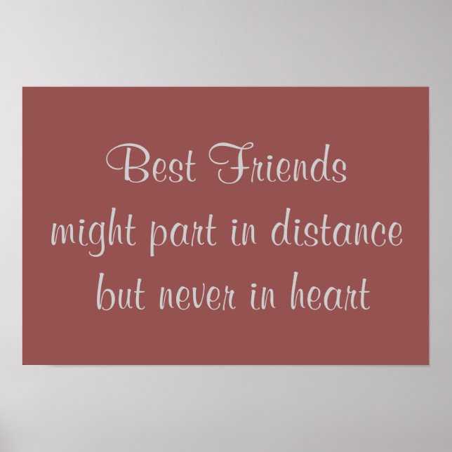 Best Friends, Poster Zitat (Vorne)