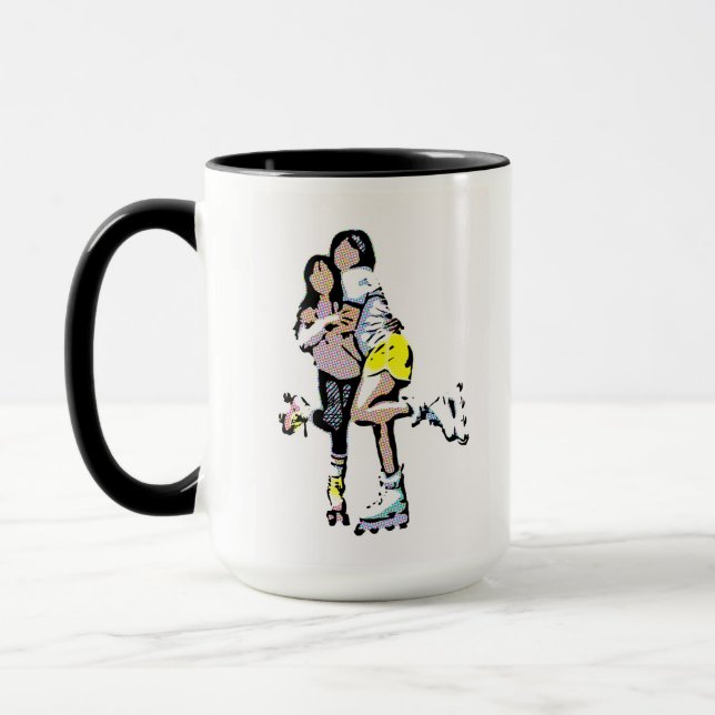Best Friends Roller Skate Comic Book Tasse (Links)