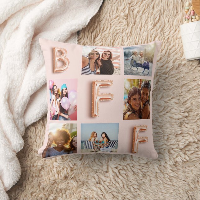 Best Friends Rose Goldblush Foto Collage BESTE FRE Kissen (Decke)