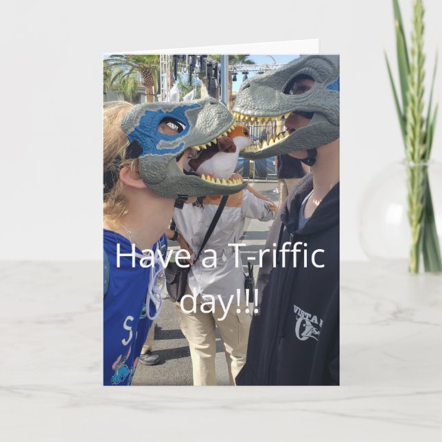 Best Friends T-rex Karte (Vorderseite)