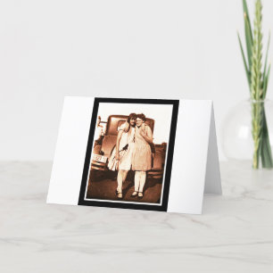 Best Friends Vintag Sepia Karte