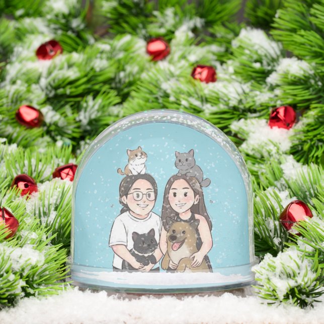 Best Friends with Dogs Snow Globe - Niedliche Weih Schneekugeln (Weihnachten)