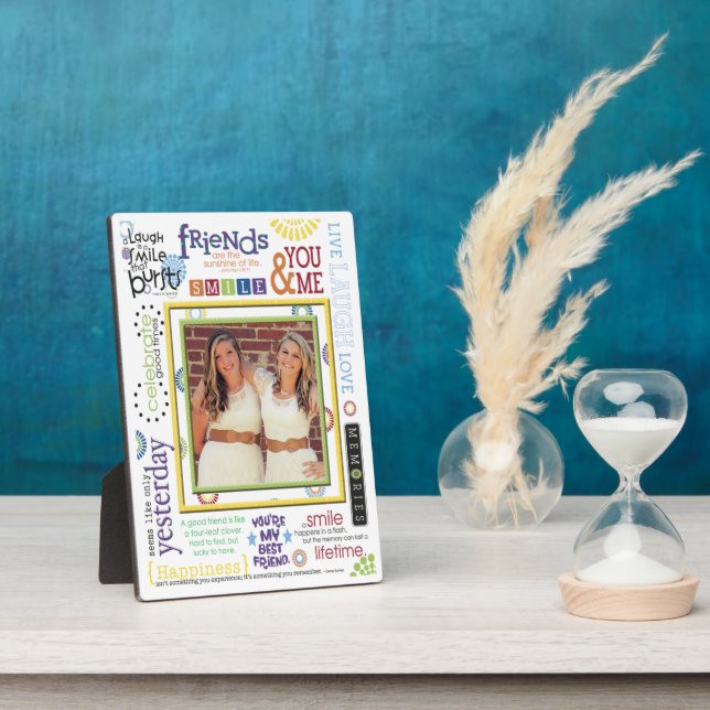 Best Friends WordArt Frame Fotoplatte (Seite)