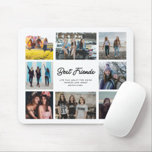 Best Friends Zitat acht Foto Collage Mouse Pad Mousepad