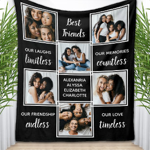 Best Friendship Zitat Einzigartiges Foto Collage Fleecedecke