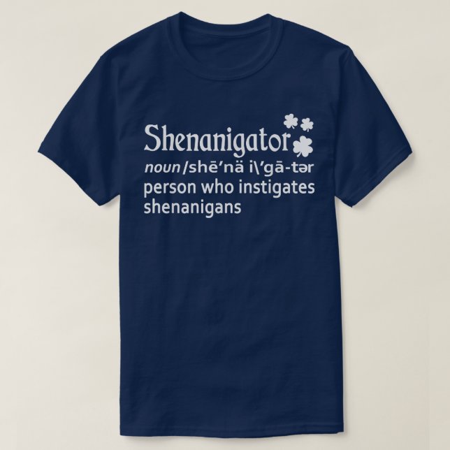 Best Funny Shenanigans Definition St Patricks Day T-Shirt (Design vorne)