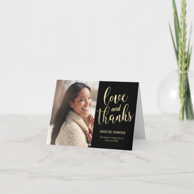 Best Future EDITABLE FARBE Dankeschön Karte (Vorderseite)