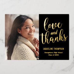 Best Future Real Foil Abschluss Danke Karte