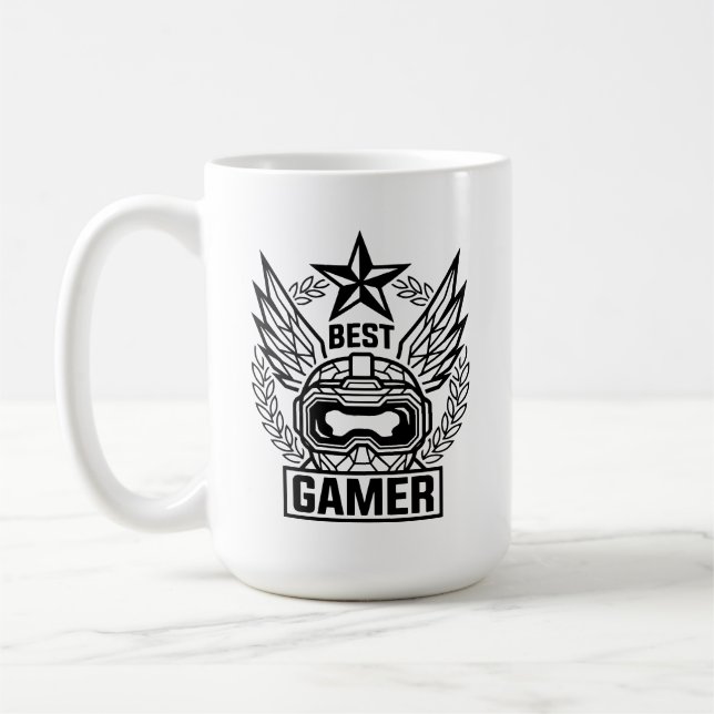 Best Gamer E-Sports Champion T-Shirt - VR Headset  Kaffeetasse (Links)