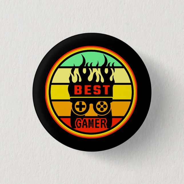 BEST GAMER - GAMING-NERD BUTTON (Vorderseite)