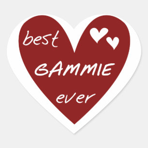 Best Gammie Ever Tshirts und Geschenke Herz-Aufkleber