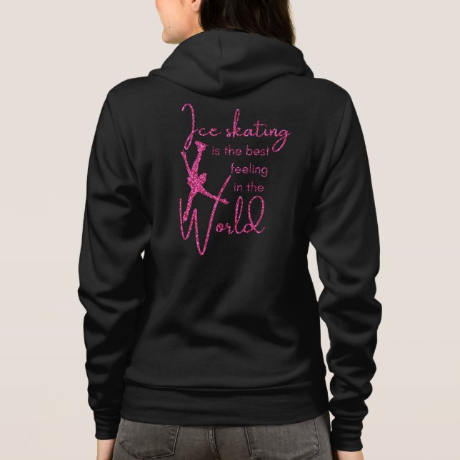 Best Gefühl - Hot-Rosa-Sparkeis-Skaten Hoodie (Rückseite)