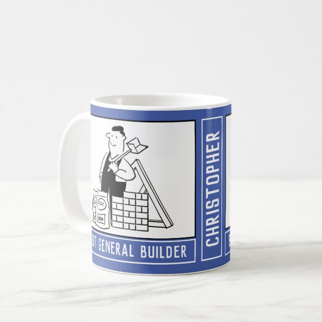 Best General Builder oder House Builder mit Namen. Kaffeetasse (Vorderseite Links)