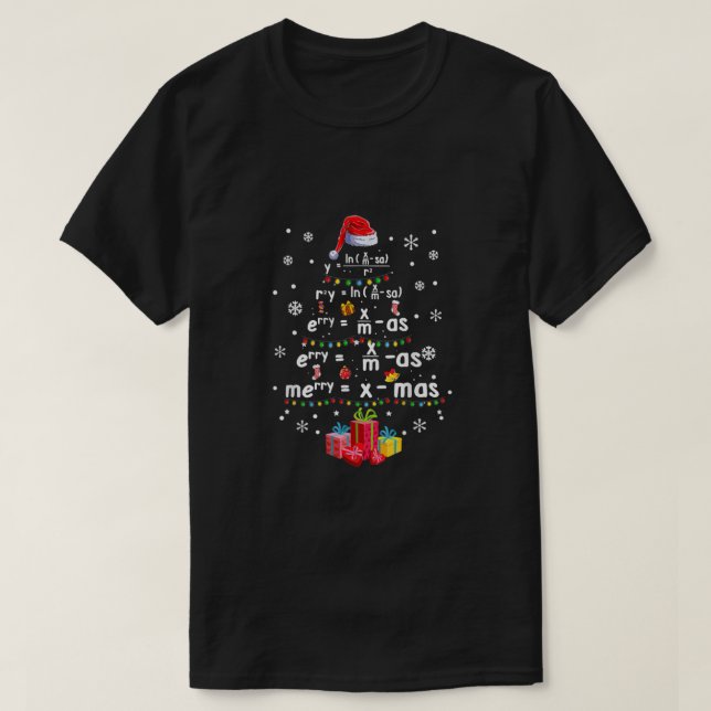 Best Geometry Mathe Science Lehrer Weihnachtsbaum T-Shirt (Design vorne)