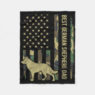 Best German Shepherd Dog Vater Camouflage American Fleecedecke
