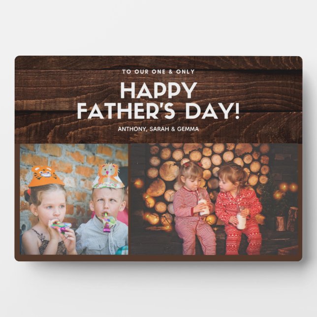 BEST Geschenk für VATER! Fotos hinzufügen - Väter- Fotoplatte (Vorderseite)