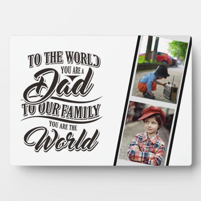 BEST Geschenk für VATER! Fotos hinzufügen - Väter- Fotoplatte (Vorderseite)