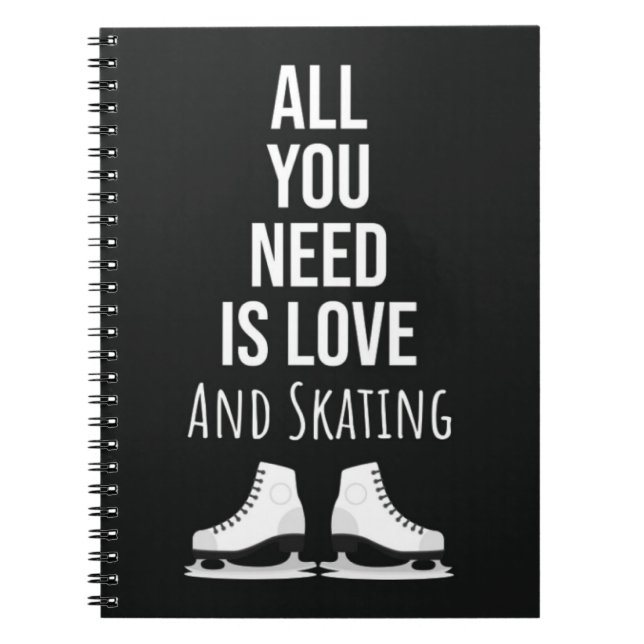 Best Gifts For Ice Skaters Cute Skating Winter Notizblock (Vorderseite)