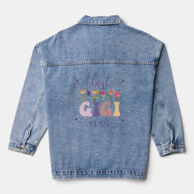 best gigi ever jacket, best grandma ever jacket jeansjacke (Rückseite)