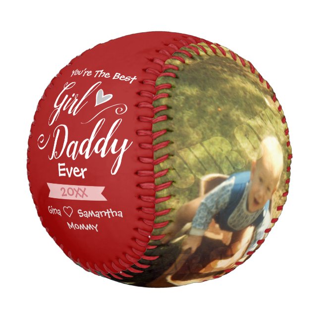 Best Girl Daddy Two Foto Baseball (Schrägansicht)