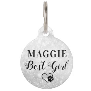 Best Girl Dog Personalisiert Pet Wedding Pet ID Ta Haustiermarke