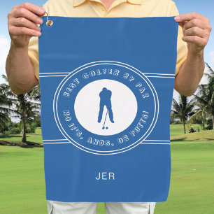 Best Golfer by Par Funny Putts Herren Royal Blue Golfhandtuch