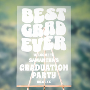 Best Grad Abschluss Willkommen Mattiert Acrylschild