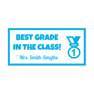 "BEST GRAD IN DER KLASSE!" + Name des benutzerdefi Permastempel