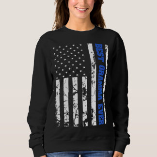 Best Gramma Ever US Vintage Flag Patriotic Grandmo Sweatshirt