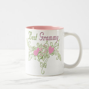 Best Grammy Swirling Hearts Zweifarbige Tasse