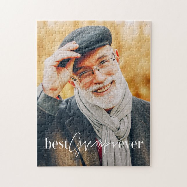 Best Grampa Ever Modernstes Foto Puzzle (Vertikal)