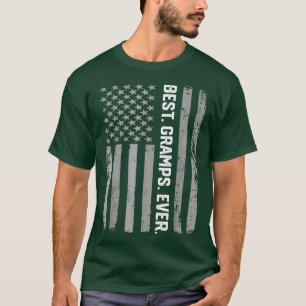 Best Gramps Ever America Flag Gift For Men Fathers T-Shirt