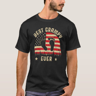 Best Grampy jemals Men Vintag American Flag Decke T-Shirt