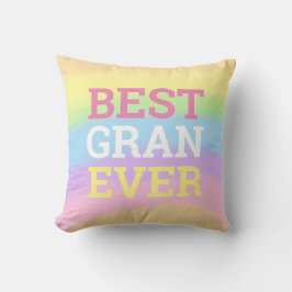 Best Gran Ever Rainbow Colors Name Kissen