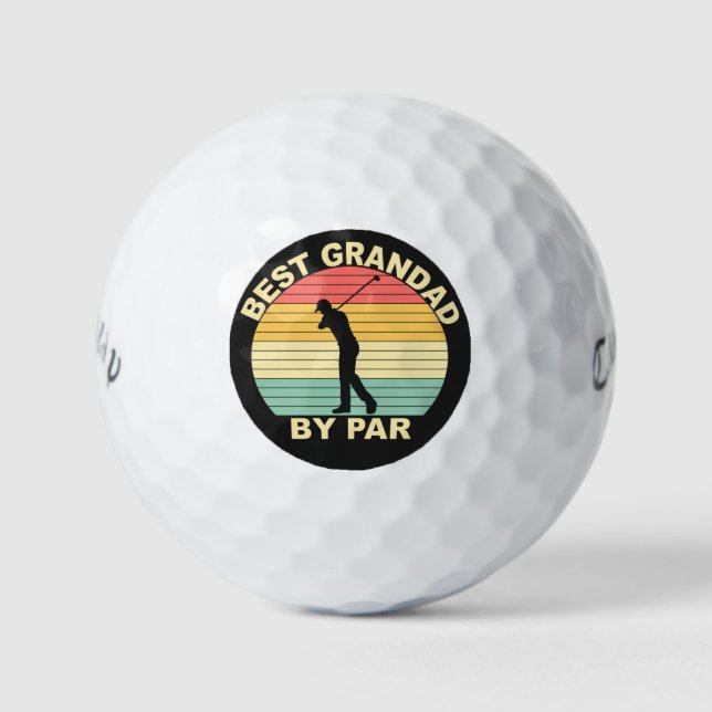 Best Grandad by Par - Golfspielen Golfball (Vorderseite)