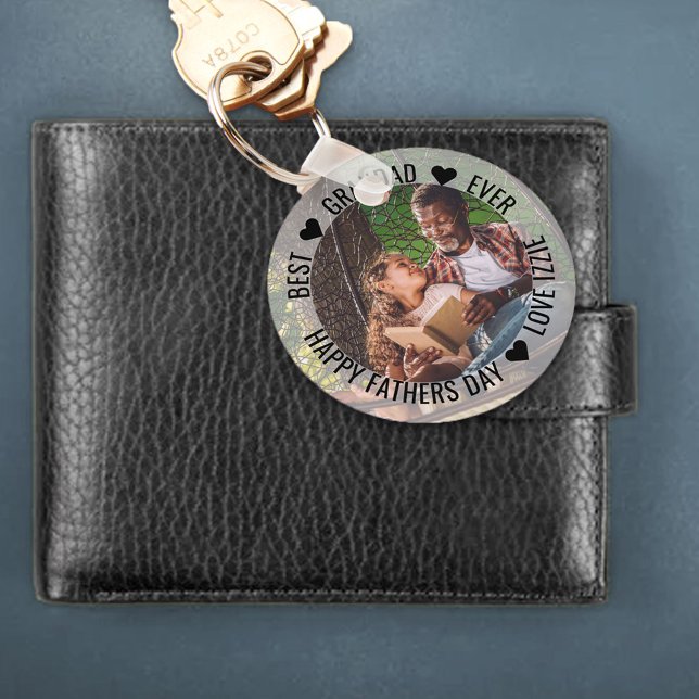 Best Grandad jemals Happy Vathers Day Foto Schlüsselanhänger (Von Creator hochgeladen)