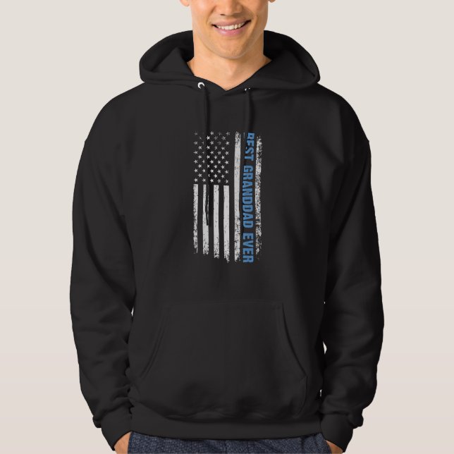 Best Granddad Ever 4th Of July American Flag USA P Hoodie (Vorderseite)