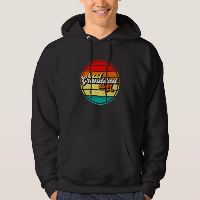 Best Granddad Ever Father s Day Grandpa Retro Vint Hoodie (Vorderseite)