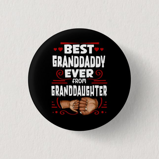 Best Granddaddy je von der Großtochter, Fist Bump Button (Vorderseite)