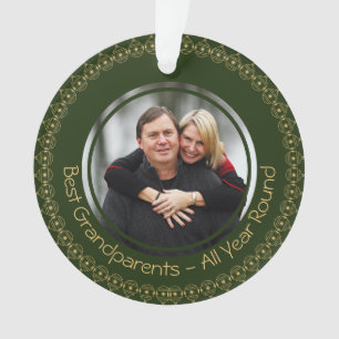 BEST GRANDELEMENT Custom FOTO Green   Weihnachten Ornament