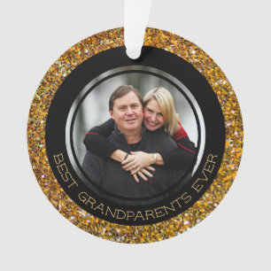 BEST GRANDELENTS JE   Gold-Glitzer   Weihnachten Ornament