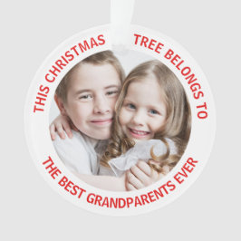 Best Grandeltern Ever Christmas Tree Foto Ornament